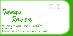 tamas rosta business card